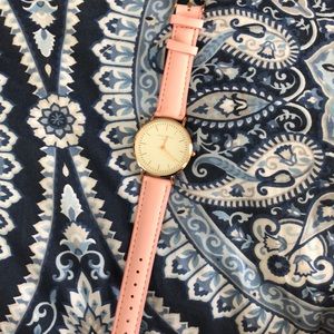Rose gold baby pink watch